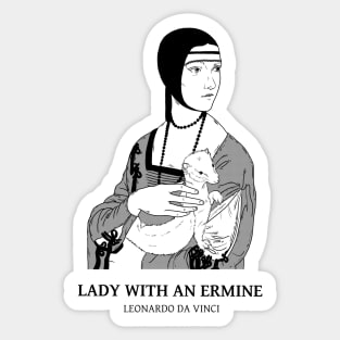 Lady with an ermine Sticker